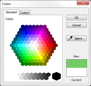 Custom colors window